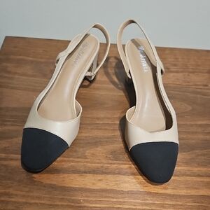 MIRAAZZURRA Sling‑Back Pumps - Nude - Size 9